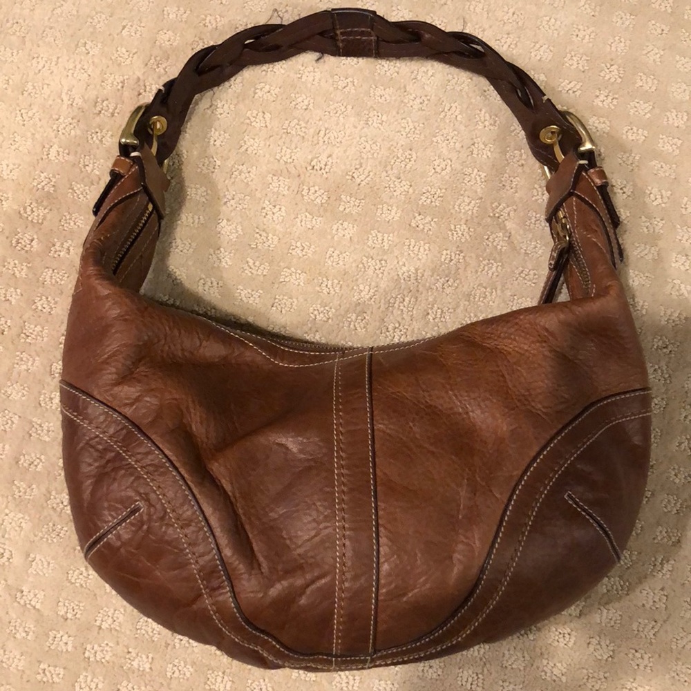 💯 Authentic Coach hobo  brown leather